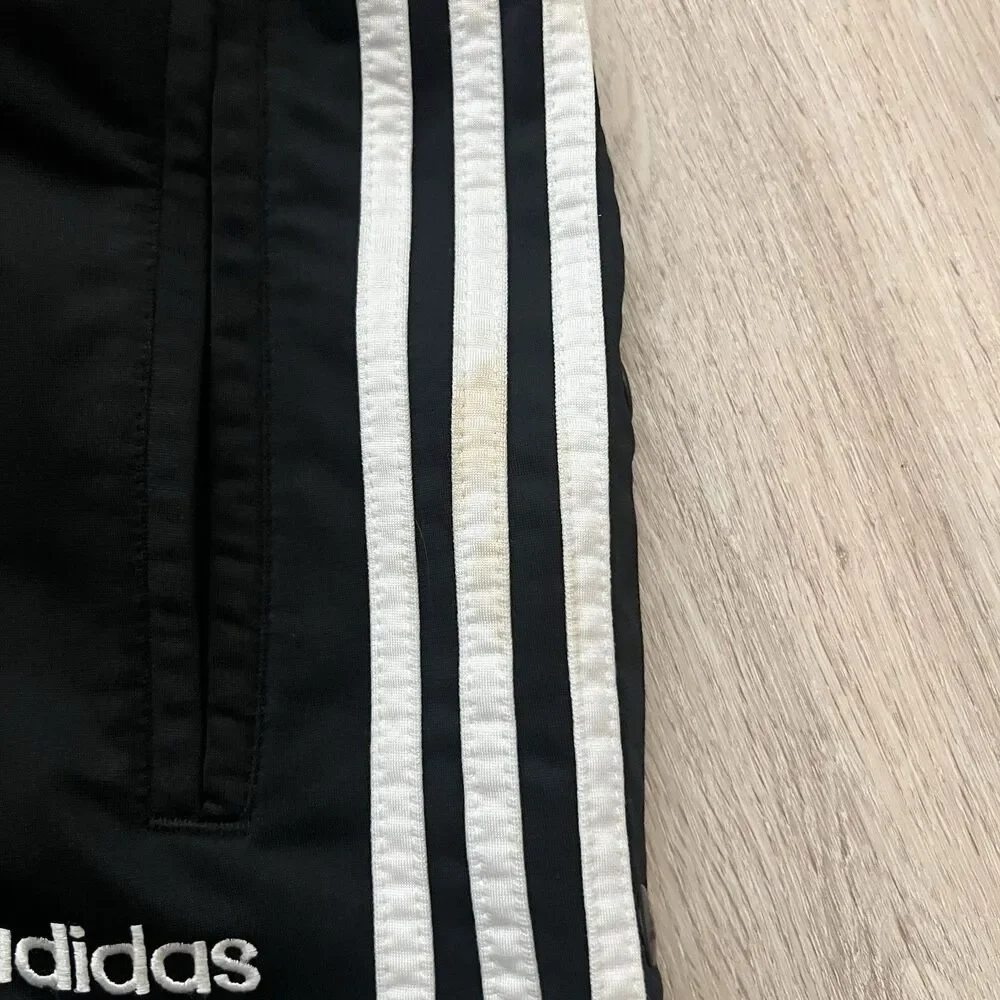 Vintage 2000s Adidas Black White Stripe Track Pants Baggy Y2K Mens M